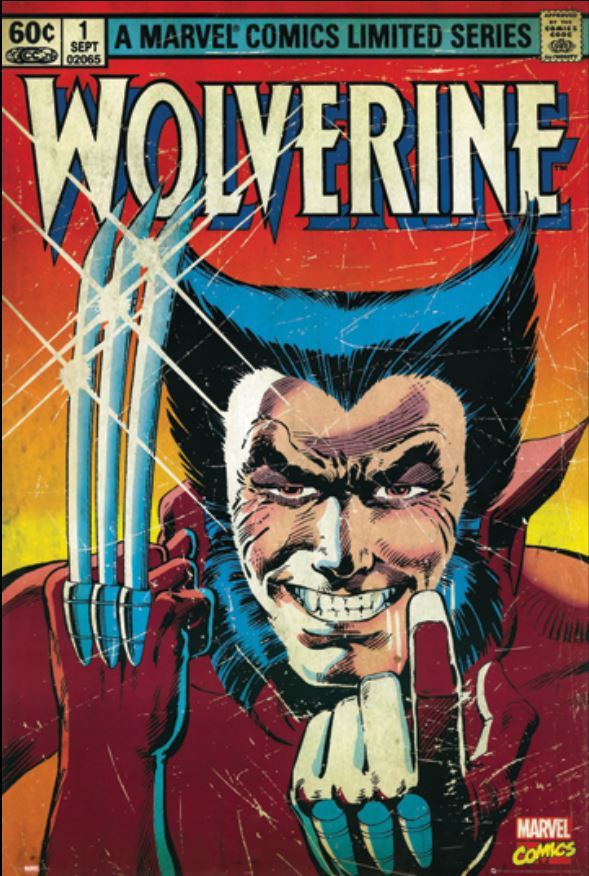 ウルヴァリン WOLVERINE ポスター MARVEL X-MEN ビンテージ VINTAGE 1989 Wolverine Poster X-Men Marvel 23 x 35