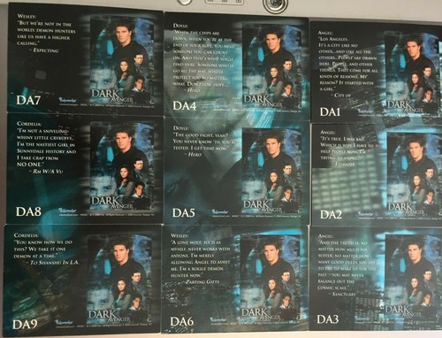 Angel Season 1 - Dark Avenger 9 Card Insert Set DA1 - DA9 - Picture 2 of 2