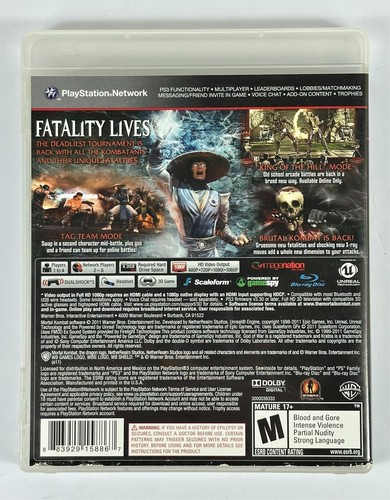 Mortal Kombat (Sony PlayStation 3, 2011) PS3 Complete With Unused Code - Picture 6 of 6