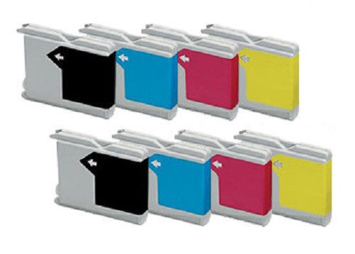 Cartuchos Tinta Brother UPRINT Lc970 Lc1000 Pacote De 4 Cartuchos Compatível Com Brother Dcp-130C Dcp-135C Dcp-150C Dcp-330C Dcp-350C Dcp-357C Mfc-235C Fácil Instalación Chip Nuevo