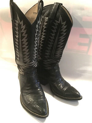 Cowtown Boots Black Leather 6.5 s-l400.jpg main image 3