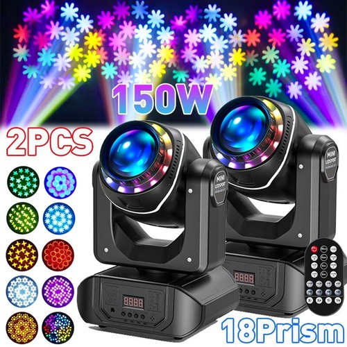 4pcs 18Prism Gobo 150W LED Moving Head Lights Beam Stage Light DMX DJ Disco+Case - Picture 19 of 21