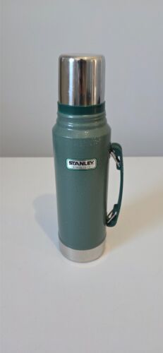 Stanley Stainless Steel 2 Quart Insulated Thermos - 15” W/ GreenHandle
