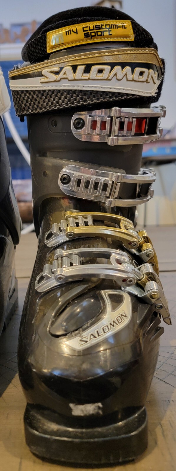 Salomon Idol 8 Energyzer 80 stivali da sci alpino da donna taglia 24 5 buone condizioni