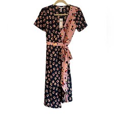 BCBGENERATION FLORAL WRAP DRESS NEW WOMENS XS