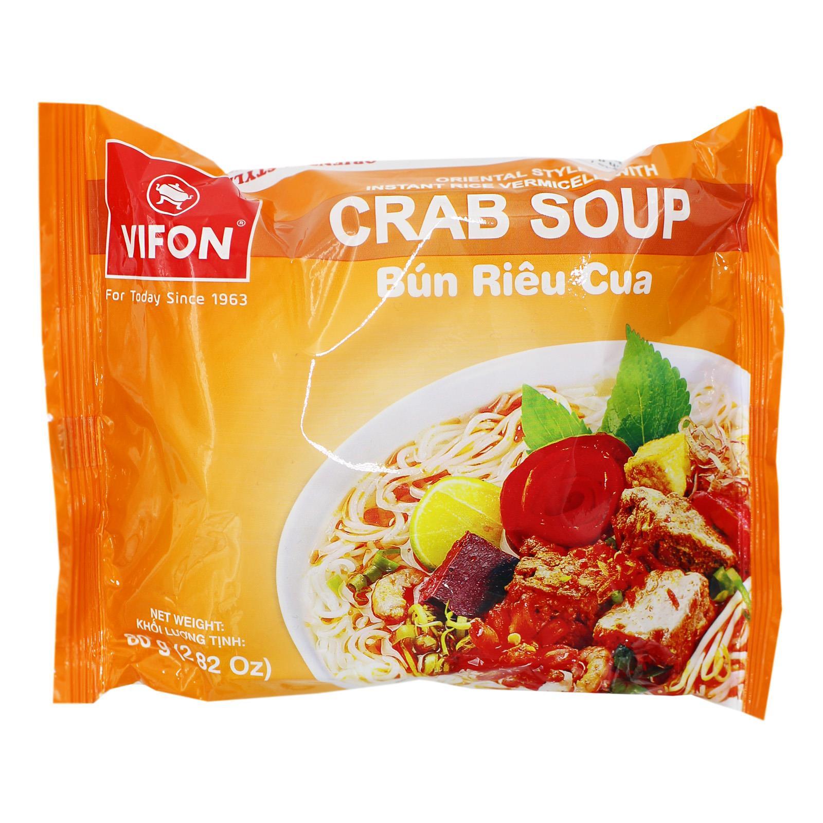 Vifon Bun Rieu Cua Reisnudel Suppe mit Krabbengeschmack 80g Reisnudeln Suppe