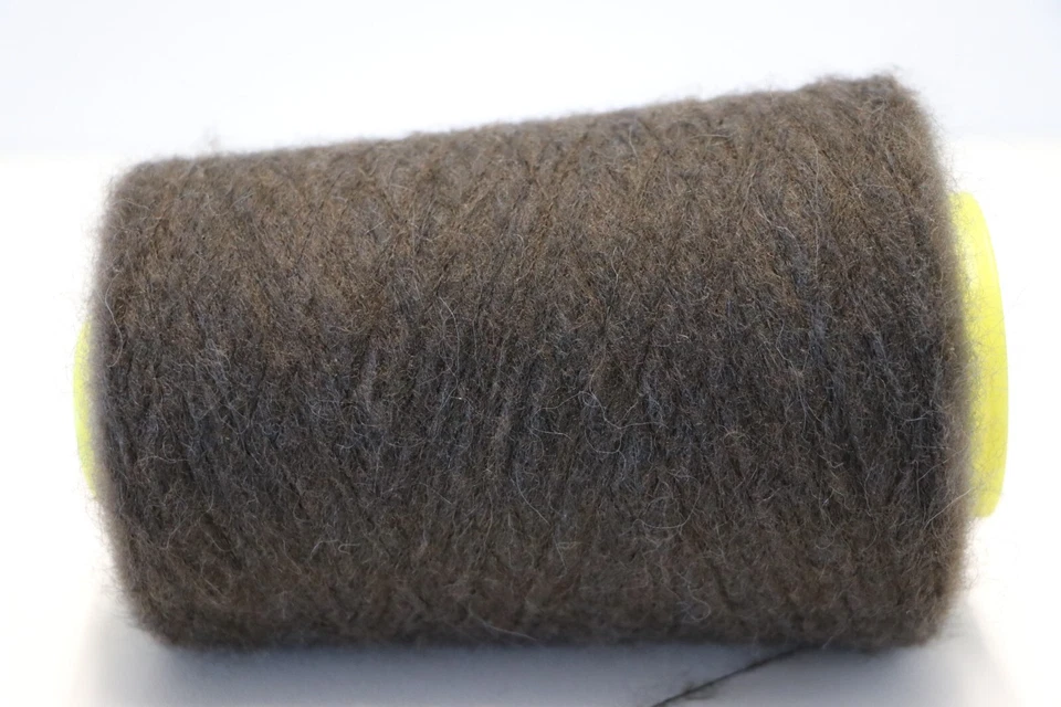 K08 (75,96€/kg) 250g ALPAKA - ALPACA / KID MOHAIR DUNKLER WALD (15) Wolle Zwirn - Bild 2 von 4