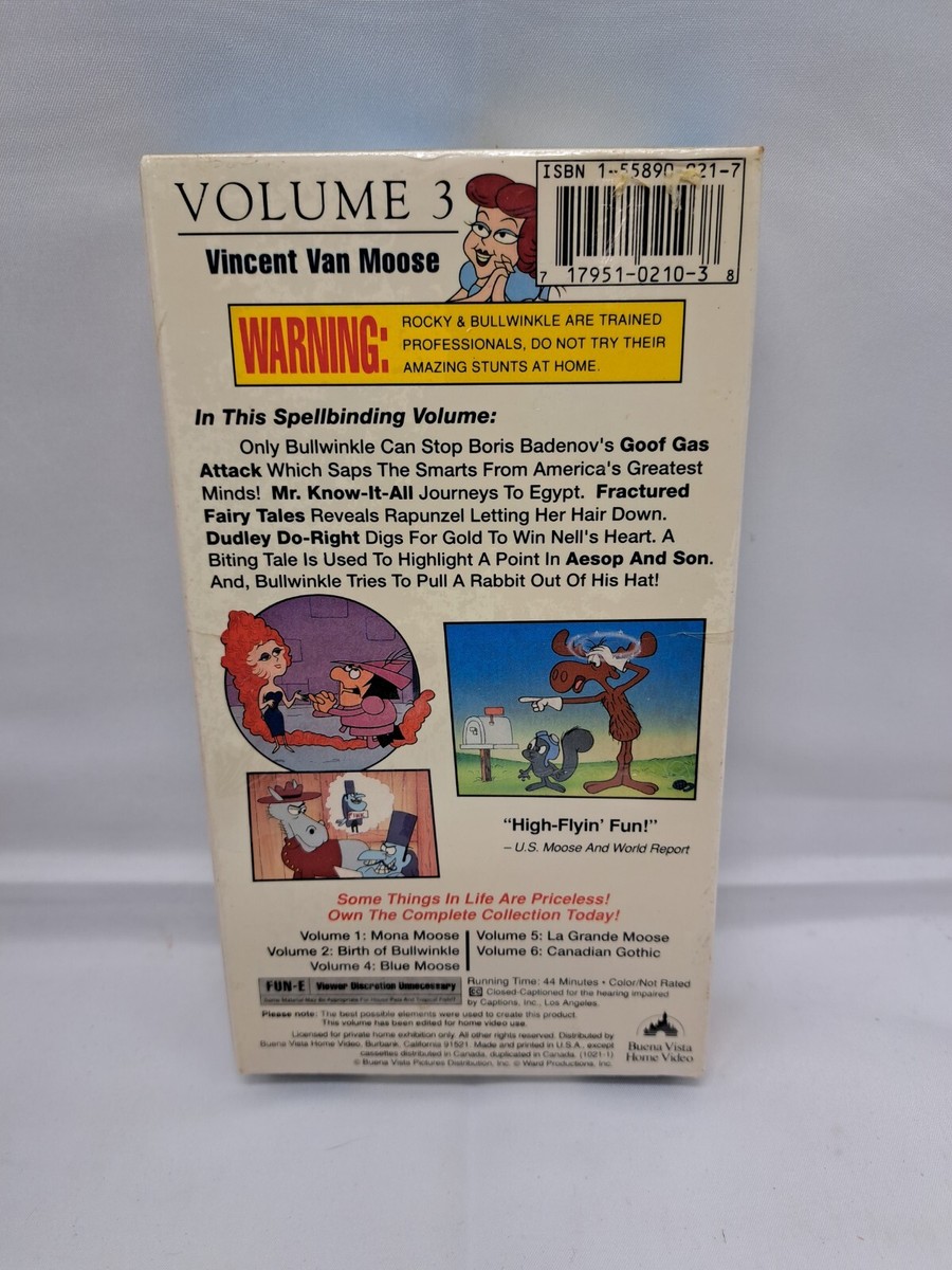 The Adventures Of Rocky and Bullwinkle VHS Vincent Van Moose