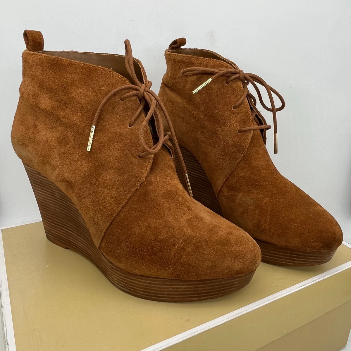Michael kors tan ankle boots cheap