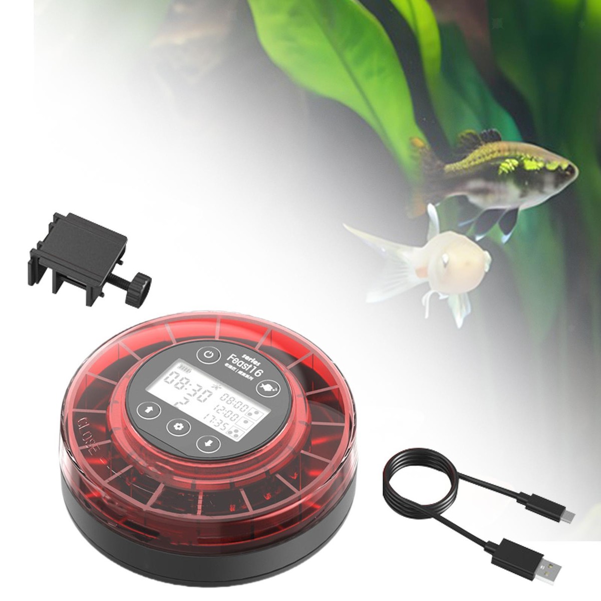 Automatic Fish Feeder Turtle Feeder Automatic Dispenser Vacation