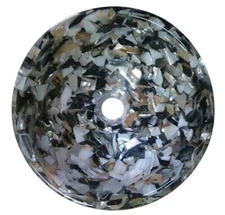 12" Premium Black Mop Bathroom Washbasin Sink For Sleek & Contemporary Home Deco