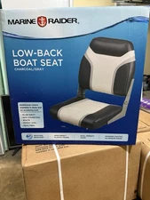 Marine Raider 153362 Low Back Boat Seat Folding Gray/White  B241
