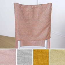 50 pcs Spandex CHAIR COVERS Metallic Slipcovers Wedding Party Decorations SALE