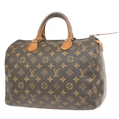 LOUIS VUITTON Speedy 30 Travel Hand Bag Monogram Leather Brown M41526 76KD388