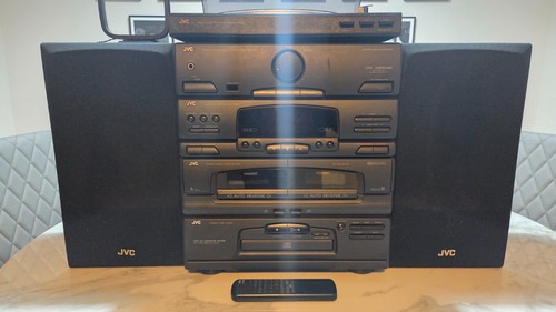 JVC CA-E48BK HiFi Stack Turntable CD Cassette Radio with Remote | eBay UK