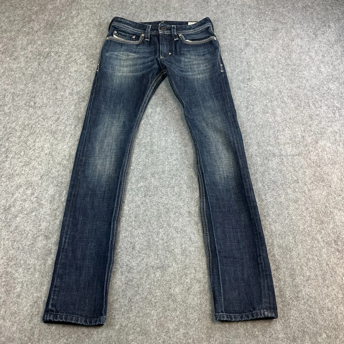 Jean Diesel Thanaz Homme Vintage - Coupe Slim - Taille W33 L34 (44) - Couleur Taupe
