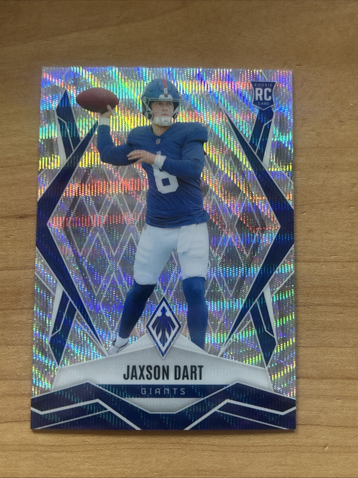 2025 Panini Phoenix Jaxson Dart RC Silver Wave /199 New York Giants #200