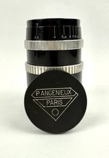 P. Angenieux Paris 90mm 1:2.5 Black Exakta Mount Lens Type Y12 #372730 W/ Caps
