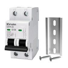 AC Miniature Circuit Breaker 2 Pole 32A MCB ,120V/240V 50/60Hz DIN Rail Mount B
