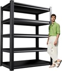 72" Metal Garage Shelving Heavy Duty 3000 LBS 5 Tier Storage Shelves Adjustable
