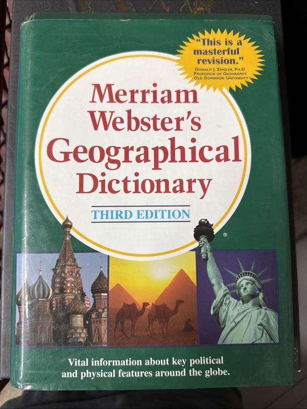 Merriam-Webster's Geographical Dictionary by HC DJ third edition 