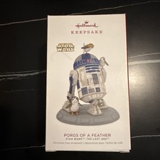 HALLMARK Keepsake Ornament 2018 PORGS OF A FEATHER R2-D2 Star Wars THE LAST JEDI