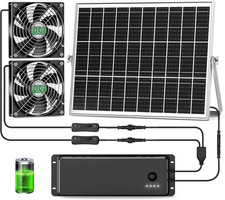25W Solar Powered Rechargeable Fan with 12800mAh Battery for Outdoor Use