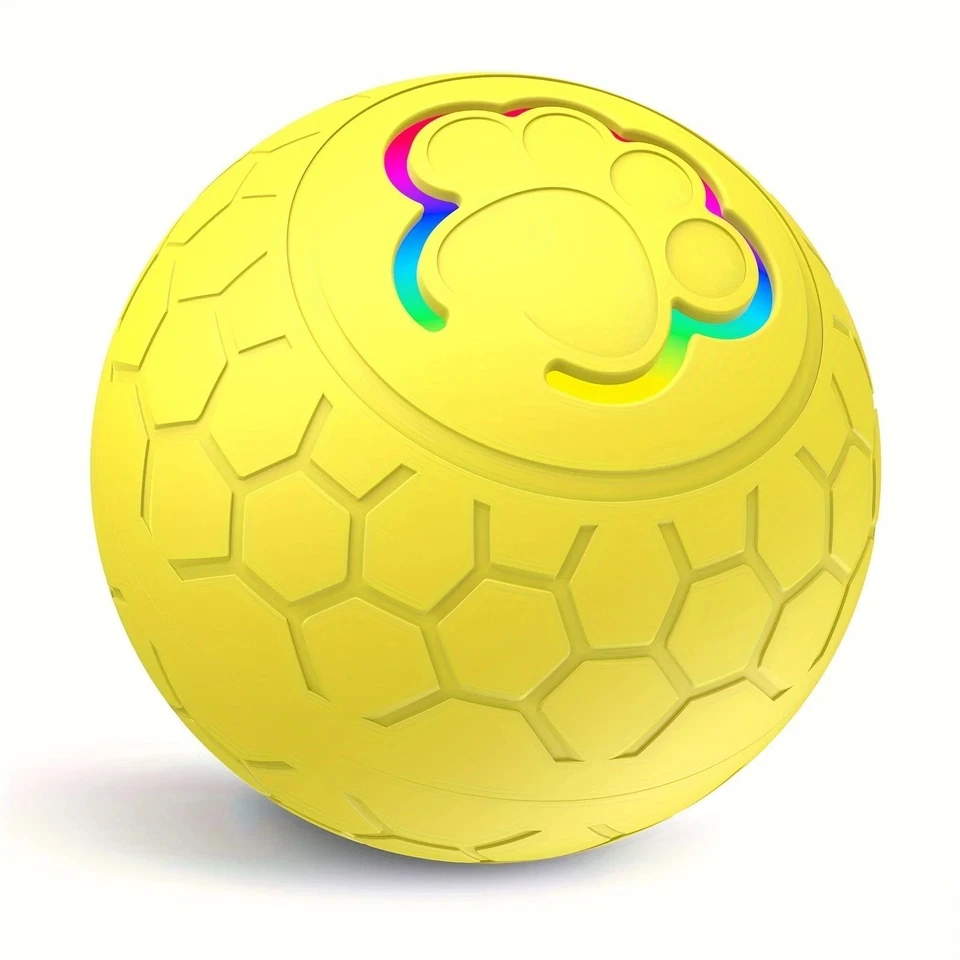 Smart Interactive Dog Toy Ball USB Rechargeable Bouncing Rolling Pet Toy w/Light - Image 3 of 4