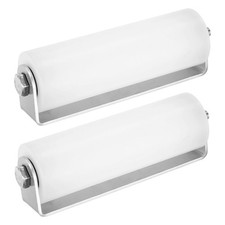 2Pcs Slide Gate Guide Rollers 6" Nylon Sliding Gate Guider 1.89" Dia White,