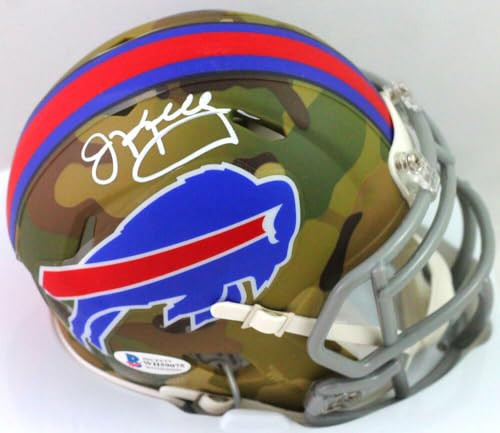 Von Jim Kelly signierter Buffalo Bills Camo Minihelm - Beckett W * weiß - Bild 8 von 10
