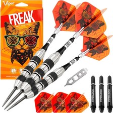 Viper The Freak Darts Steel Tip Darts Knurled and Shark Fin Barrel 22 Grams