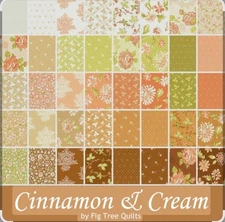 Cinnamon & Cream Half Yard Bundle By Fig Tree & Co By Moda. Rare, OOP.