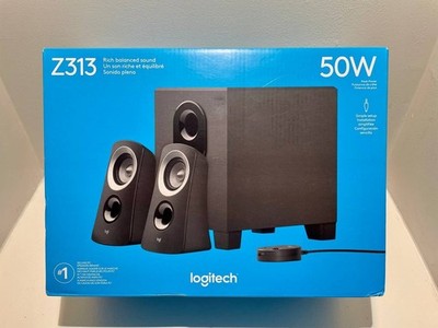Logitech Z313 Computer Speaker System 50W, Black (980-000382) BRAND NEW!