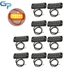 Led Wmounting Kit Yellow 12v Car Emergency Strobe Lights Bar 10pcs For Vehicles Led Wmounting Kit Yellow 12v Car Emergency Strobe Lights Bar 10pcs For Vehicles