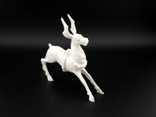 Vintage Christmas Rosbro Reindeer Soft Plastic Ornament Made in the USA