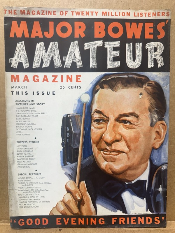 March 1936 Major Bowes Amateur Magazine Vol. 1 No. 1 Hollywood Gossip and Photos