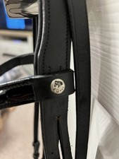 EQVVS. Black Cob Sized Patent Double Bridle.