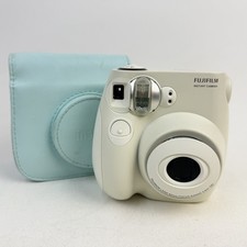 Fujifilm Instax Mini 7S Instant Film Camera Cream White w/Case Tested Working