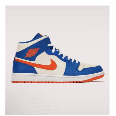 Jordan Air Jordan 1 Mid Top Sneaker Blau/Weiß/Orange EU 42,5 FD1029-400