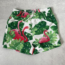 Boys Janie and Jack Swim Trunks Kids 6-12m Tropical Flamingo