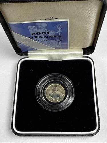 BRITANNIA 2001 SILVER PROOF 20 PENCE COIN UK ROYAL MINT