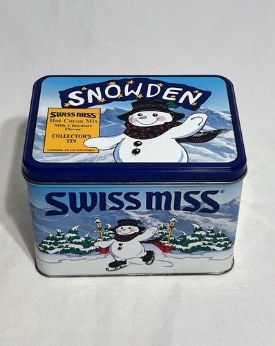 Vintage Swiss Miss Hot Cocoa Snowden the Snowman Sammler Weihnachtsdose / leer