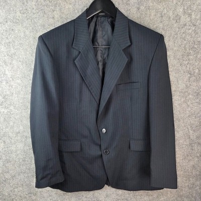 Huntley Jacket Mens 42 Medium Blue Striped Blazer Suit Formal Business 13943