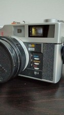 Canon Canodate E7 Compact Film Camera with Lens Silver Color Vintage Model