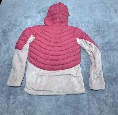 EUC Columbia Girls Jacket Puffer/Fleece Large (14-16) Pink Color Block - Picture 2 of 6