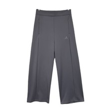 Adidas Athletic Wide Leg Pant Pull On Athleisure Sporty Sz M Gray