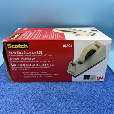 Scotch Heavy-Duty Weighted Desktop Tape Dispenser 3'' Core Plastic Putty/Brown