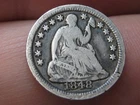 1848 O Seated Liberty Half Dime- New Orleans, VG/Fine Details
