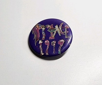 Vintage Prince 1999 Pin Button Lot 2 Purple Rain Era 80s Rock Pop