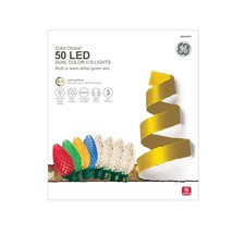 GE Color Choice 50-Count C9 32.6-ft Multicolor LED Christmas String Lights